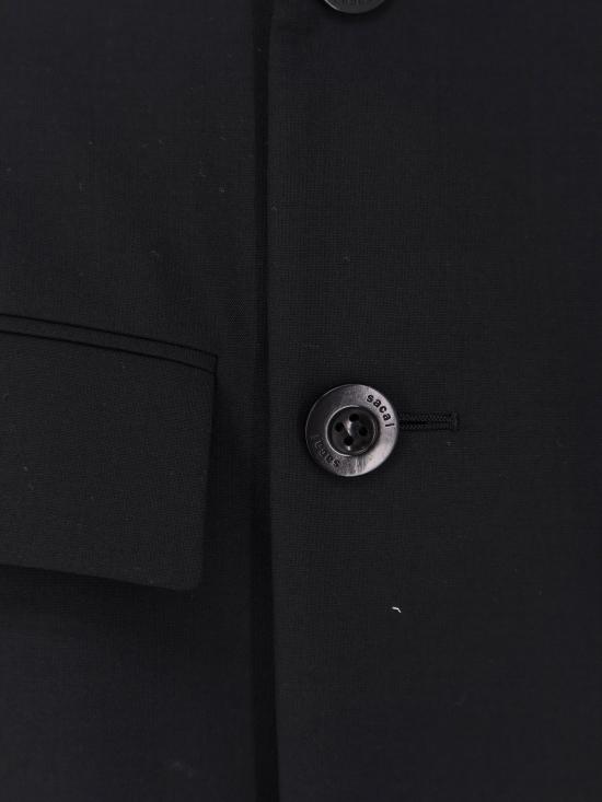  사카이 수트 자켓 울 블렌드 블레이저 드레스 블랙 - SACAI