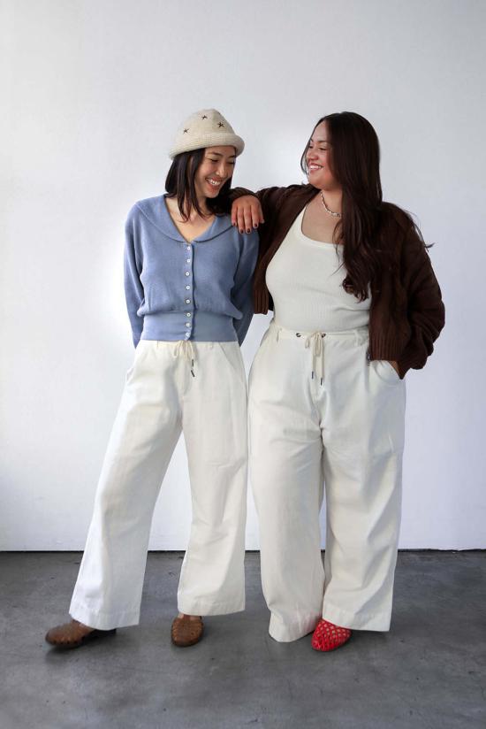  노블 가디건 와플 세일러  페블 블루 - NOBLE