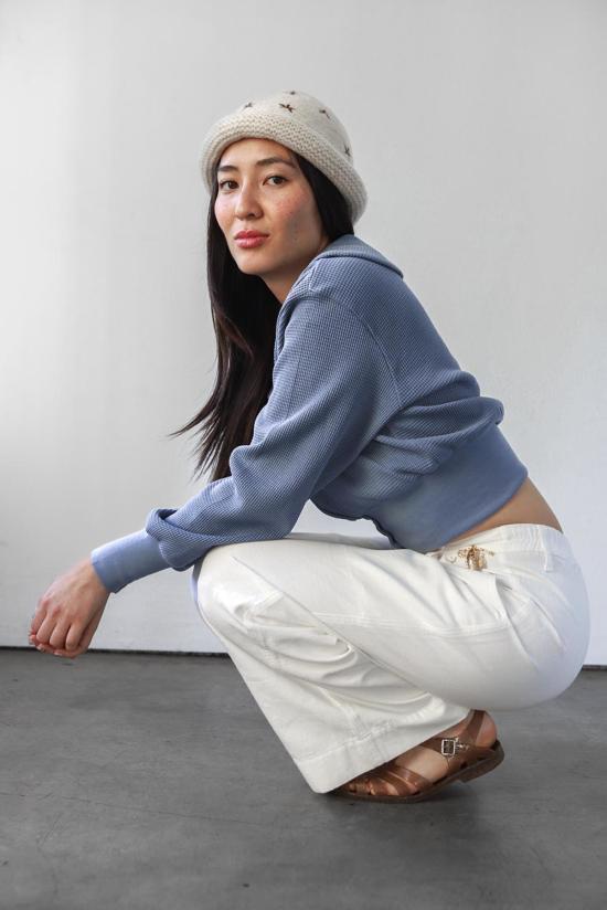  Noble 가디건 노블 와플 세일러  페블 블루 - OTHER BRANDS