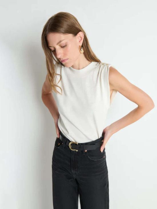  네이션 리미티드 민소매 티셔츠 네이션 주식회사 미카 버튼드 탱크 - NATION LTD