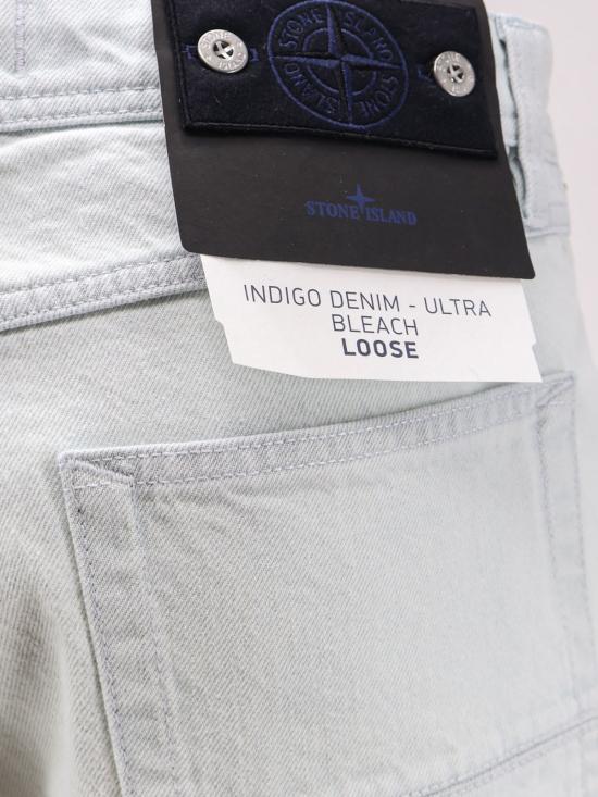  스톤 아일랜드 데님 팬츠 페이디드 이펙트 진 블루엑스트라리치 - STONE ISLAND