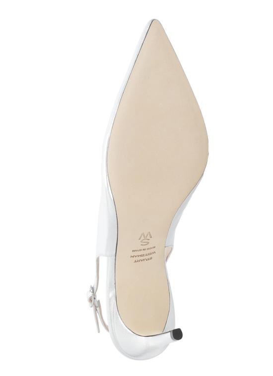 26SS 스튜어트 와이츠먼 힐/펌프스 STUART POWER SLINGBACK 75 LIQUID METALLICSILVER Silver - STUART WEITZMAN