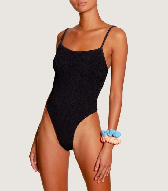  훈자 지 원피스 수영복 훈자 G 파멜라 스쿱넥 원피스 블랙 - HUNZA G