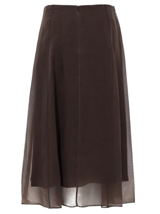 26SS 브루넬로 쿠치넬리 롱 스커트 MF940G3877 C4222 BROWN - BRUNELLO CUCINELLI