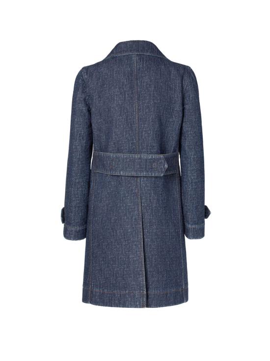  펜디 수트 자켓 FF 패딩 데님 카반 블레이저 블루베리 26 - FENDI