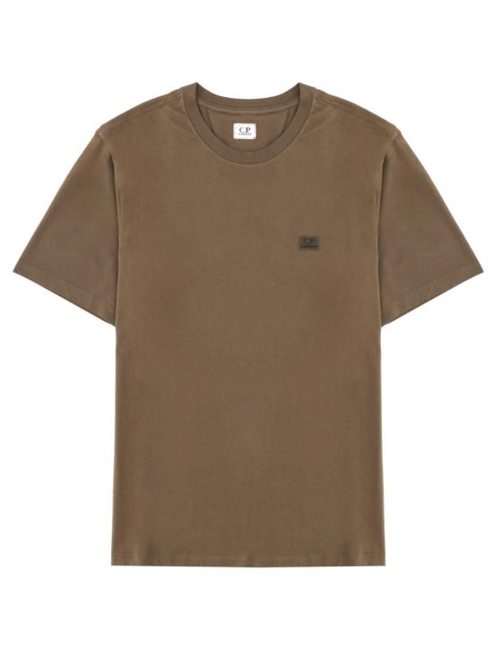 26SS 씨피 컴퍼니 30/1 저지 숏슬리브 로고 패치 티셔츠 RCCMTS726A 005100W683 BROWN