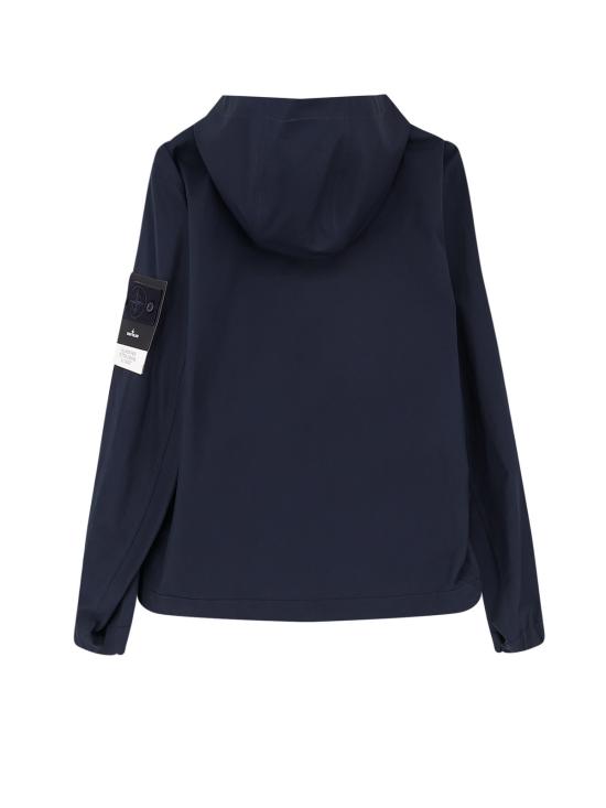  스톤 아일랜드 자켓 올 웨더 코튼 캔버스 S.I. 고스트 재킷 블루 - STONE ISLAND