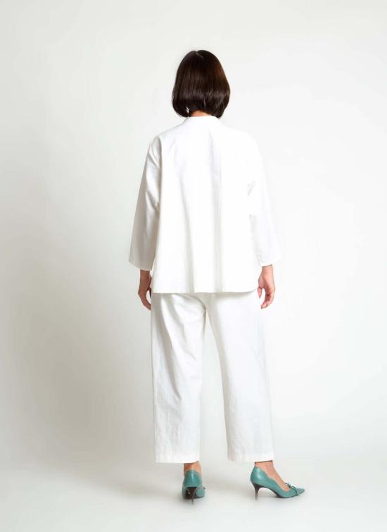  KAAREM 탑 카렘 통곡물 버튼업 셔츠 화이트 린넨 - OTHER BRANDS