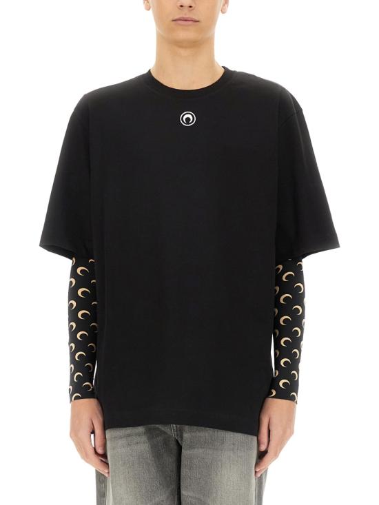 26SS 마린세르 반팔 티셔츠 MTT077A CJER0009BK99 BLACK