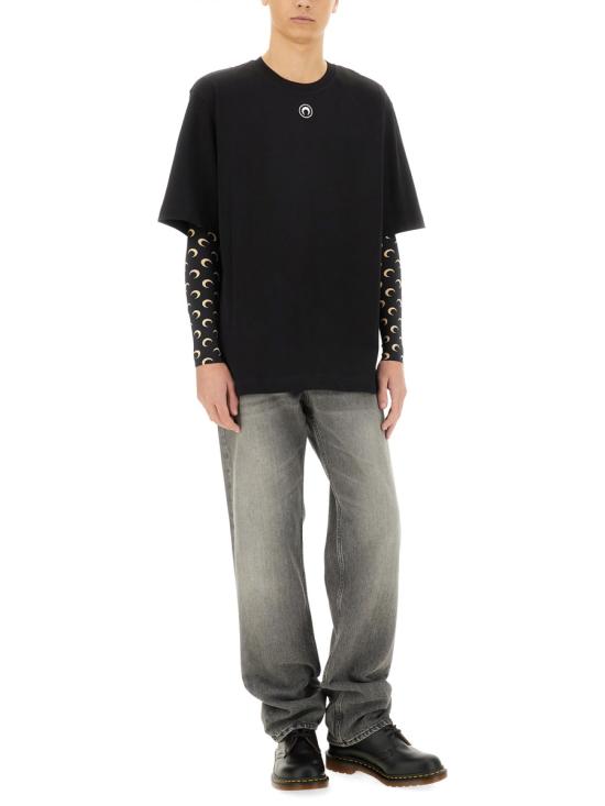 26FW 마린세르 반팔 티셔츠 MTT077A CJER0009BK99 BLACK - MARINE SERRE