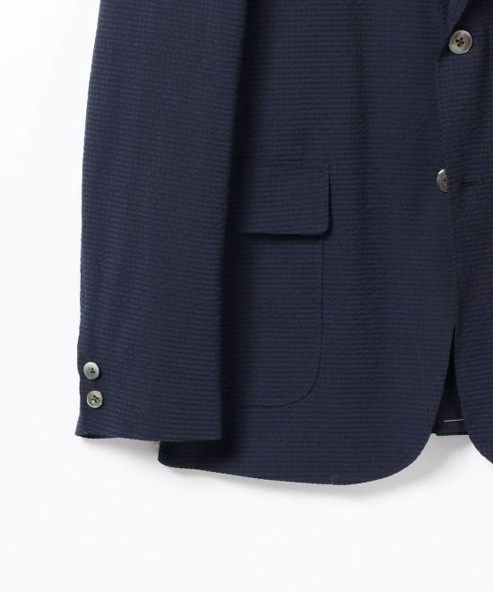  빔스 자켓 플러스 3B 세어서커 재킷 네이비 솔리드 - BEAMS