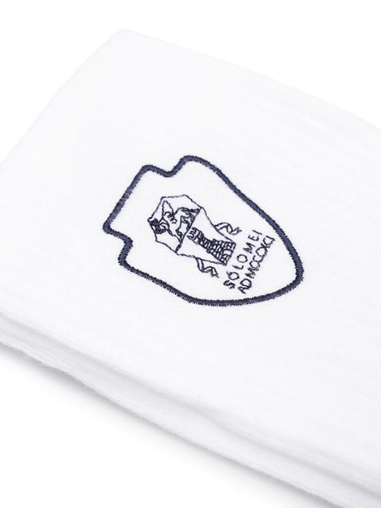  브루넬로 쿠치넬리 양말 Brunello Cucinelli 코튼 블렌드  Biancogrigiochiaro - BRUNELLO CUCINELLI