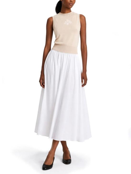  파투 미디 스커트 코튼  화이트 - PATOU