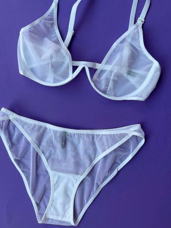  라 피유 도 브라 라 필 드 오 패스트 걸스 모노와이어 V  화이트 - LA FILLE D'O