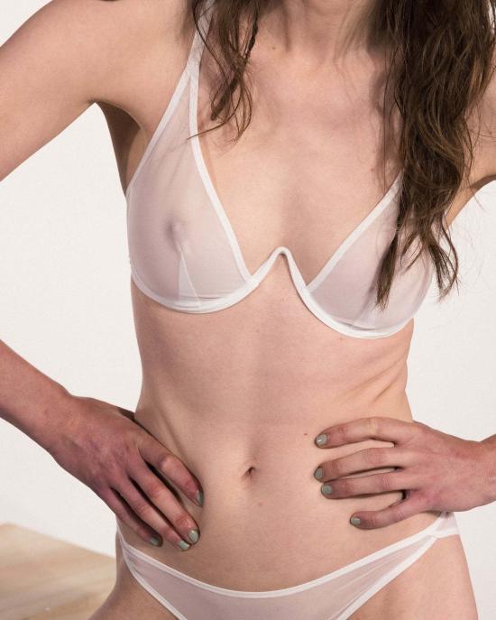  라 피유 도 브라 라 필 드 오 패스트 걸스 모노와이어 V  화이트 - LA FILLE D'O