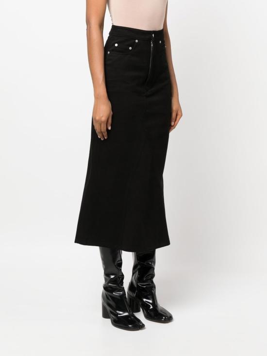  릭 오웬스 미디 스커트 RP02B6349 CF09 Black - RICK OWENS