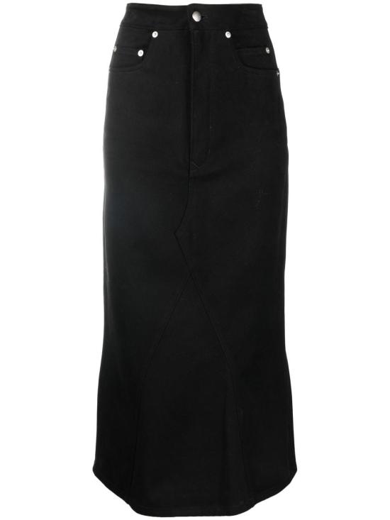  릭 오웬스 미디 스커트 RP02B6349 CF09 Black