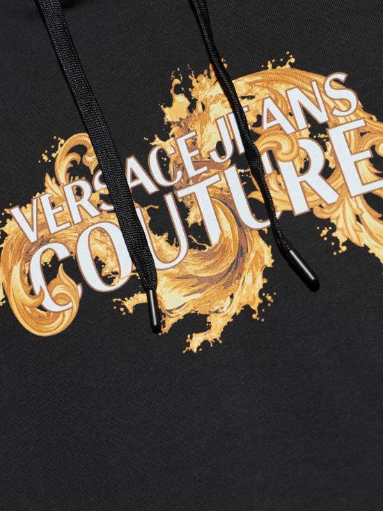 26SS 베르사체 후드 티셔츠 80GAIE02CF00EG89 BLACK GOLD DOM - VERSACE