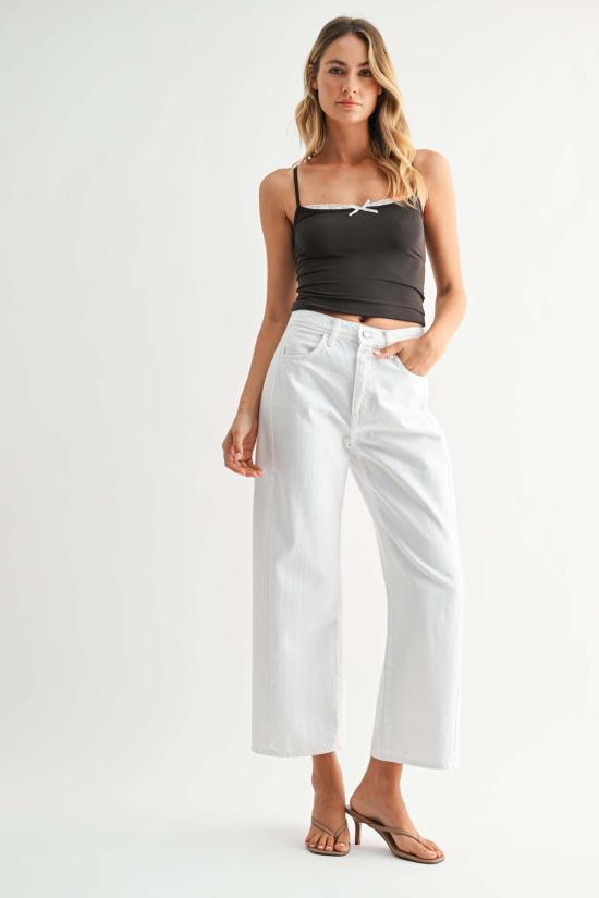  저스트 블랙 데님 데님 팬츠 배럴 트위스트 진 미디엄 데님 - JUST BLACK DENIM