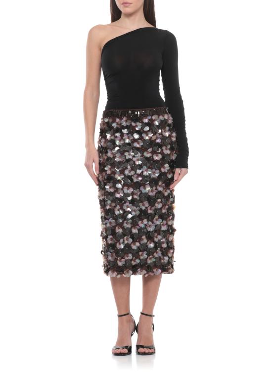 26SS 파로쉬 미디 스커트 D621663 GYM808 Brown - PAROSH