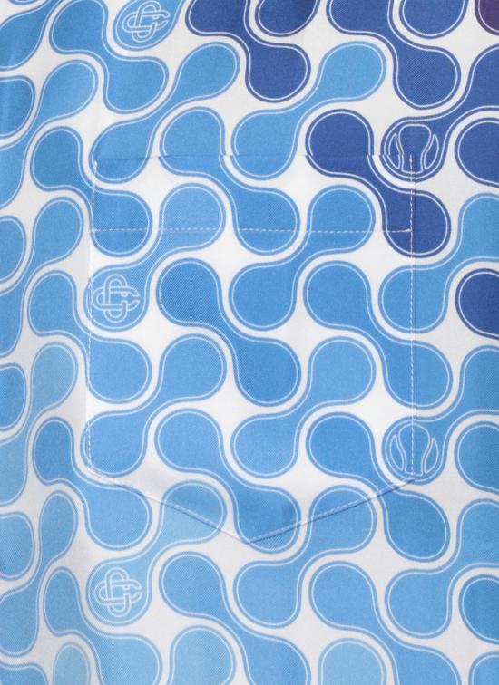 26SS 카사블랑카 반팔 셔츠 MSS26SH00306 TENNIS TILE CUBAN Blue - CASABLANCA