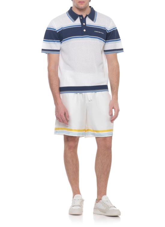 26SS 카사블랑카 폴로 티셔츠 MSS26KW130401 MESH White - CASABLANCA