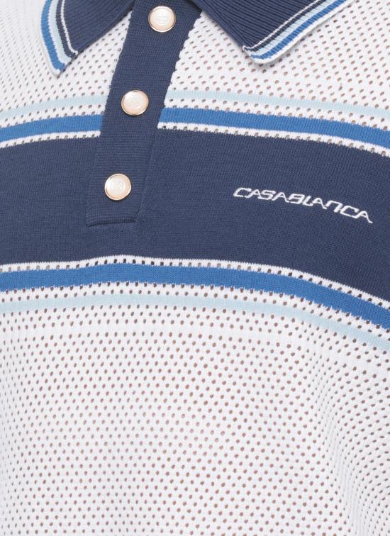 26SS 카사블랑카 폴로 티셔츠 MSS26KW130401 MESH White - CASABLANCA