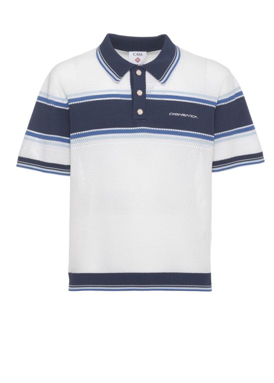 26SS 카사블랑카 폴로 티셔츠 MSS26KW130401 MESH White