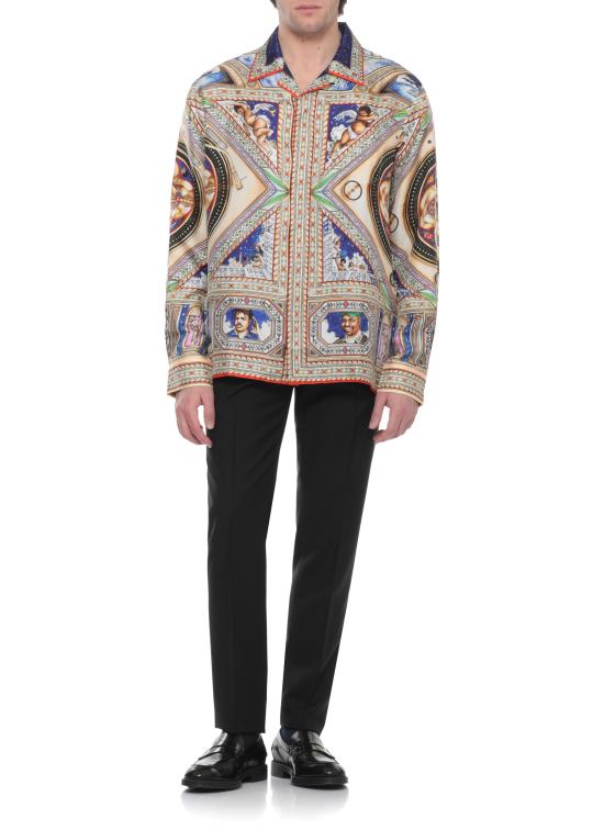 26SS 카사블랑카 긴팔 셔츠 MSS26SH00601 PLAFOND ORNE DE MUSIQUE MultiColour - CASABLANCA