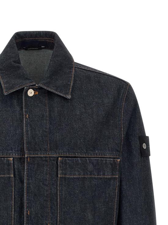  스톤 아일랜드 데님 자켓 데님 재킷 블루 - STONE ISLAND