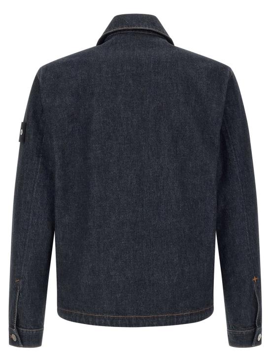  스톤 아일랜드 데님 자켓 데님 재킷 블루 - STONE ISLAND