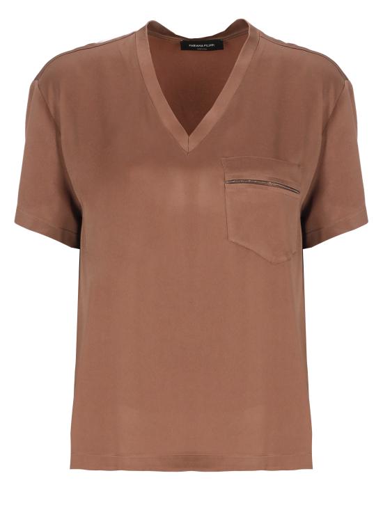 26SS 파비아나 필리피 반팔 티셔츠 TPD266F283 L7801268 Brown