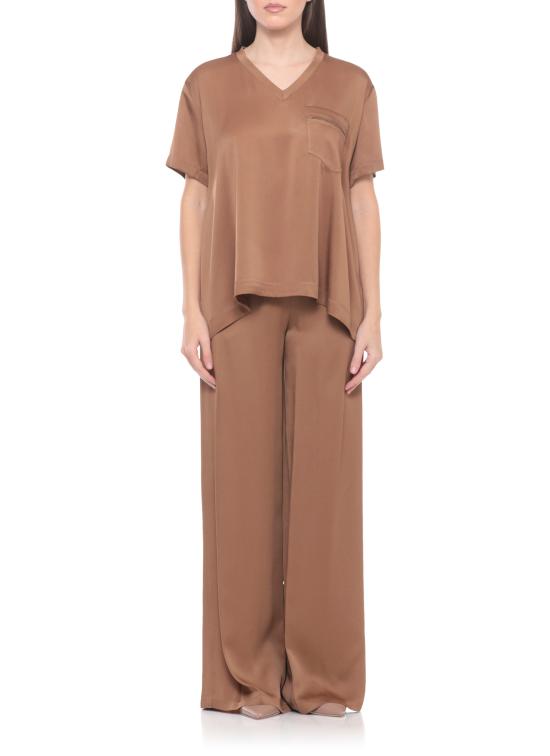 26SS 파비아나 필리피 반팔 티셔츠 TPD266F283 L7801268 Brown - FABIANA FILIPPI