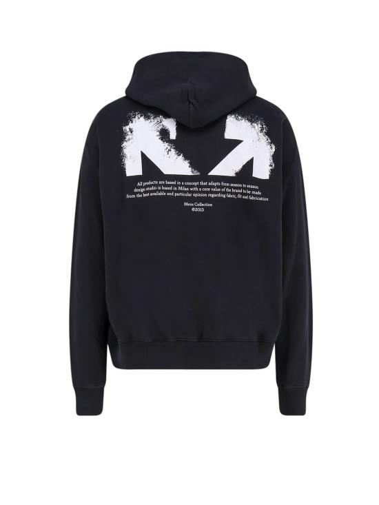  오프화이트 긴팔 티셔츠 코튼 스웨트셔츠 블랙 - OFF WHITE