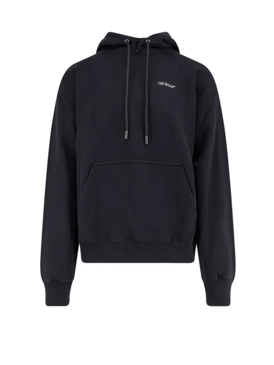  오프화이트 긴팔 티셔츠 코튼 스웨트셔츠 블랙