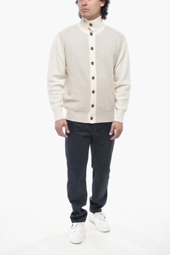  파올로페코라 가디건 24IC1M0A049F0048918 Bianco Grigio - PAOLO PECORA