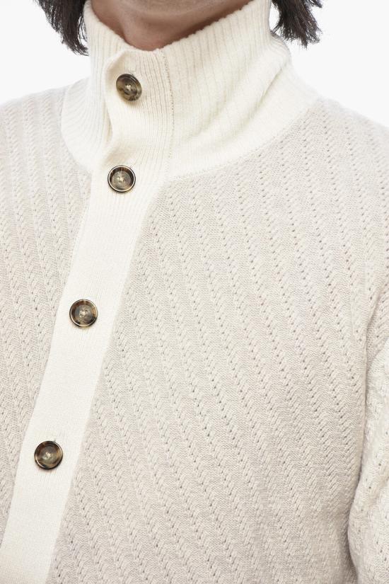  파올로페코라 가디건 24IC1M0A049F0048918 Bianco Grigio - PAOLO PECORA