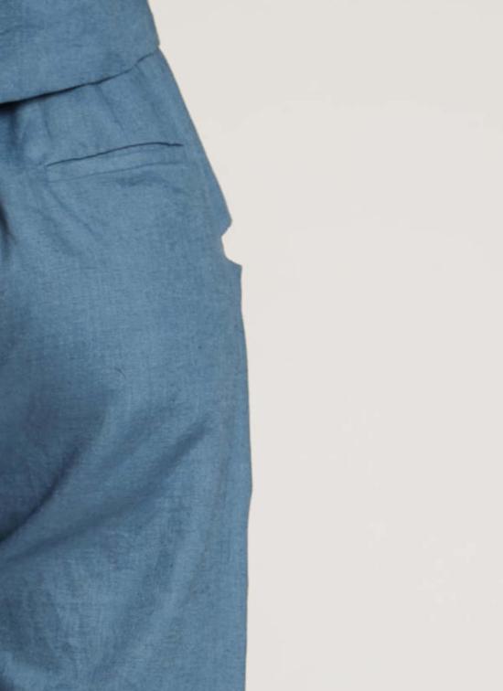  KAAREM 크롭 팬츠 카렘 왁시 플리츠 테이퍼드