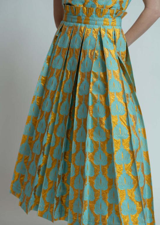  오디 미디 스커트 오데 팜 팬 스커트 풀 - ODEEH