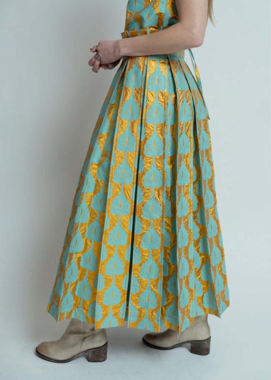  오디 미디 스커트 오데 팜 팬 스커트 풀 - ODEEH