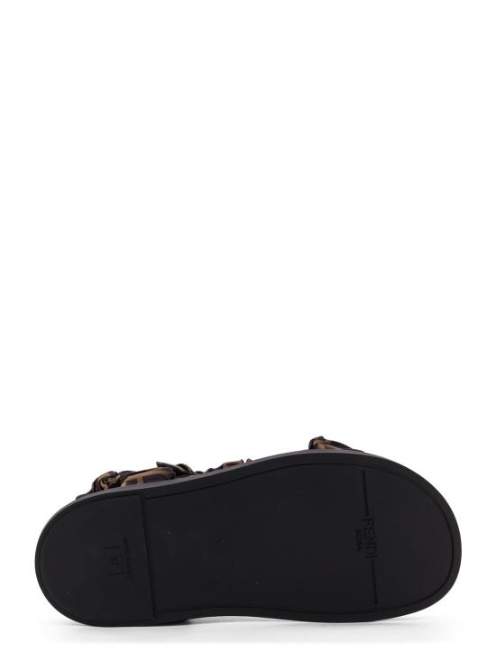  펜디 샌들 필 FF 모티프  브라운 - FENDI