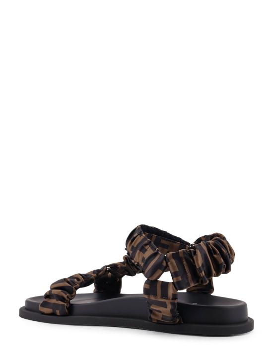  펜디 샌들 필 FF 모티프  브라운 - FENDI