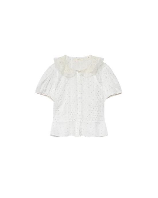 도엔 블라우스 DÔen Oleta 탑 솔트 플록 도트