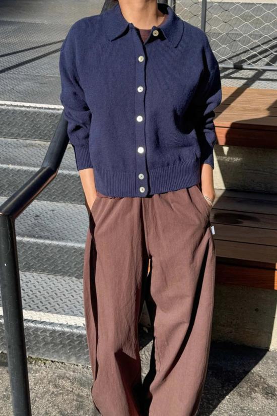  르 본 숍 가디건 르봉숍 더 클럽 카디건 네이비 - Le Bon Shoppe