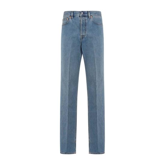  구찌 데님 팬츠 스트레이트 레그  블루 - GUCCI