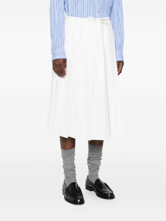 26SS 프라다 미디 스커트 P145VX 187PF0009 White - PRADA