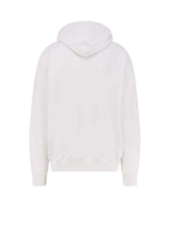  오프화이트 긴팔 티셔츠 코튼 스웨트셔츠, 앞면 로고 프린트, 화이트 색상 - OFF WHITE