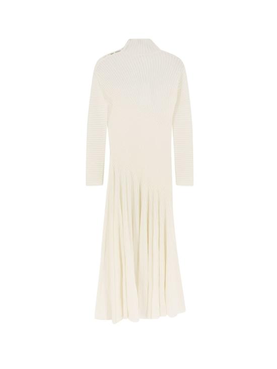  알라이아 롱 원피스 롱 울 드레스 화이트 - ALAIA