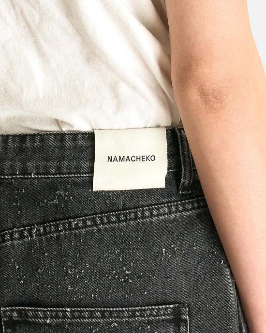  나마체코 데님 팬츠 Namacheko Edmund 핸드 필드 진 다크 그레이 - NAMACHEKO