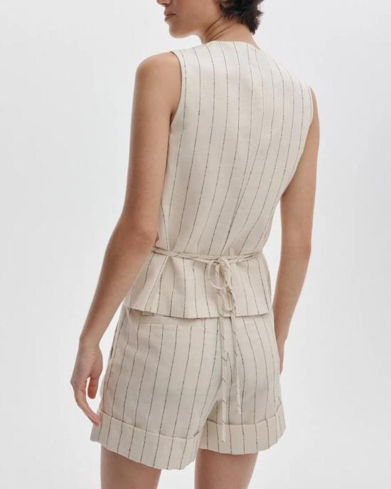  랙앤본 베스트 Rag & Bone Paulette 스트라이프  화이트 스트라이프 - RAG & BONE